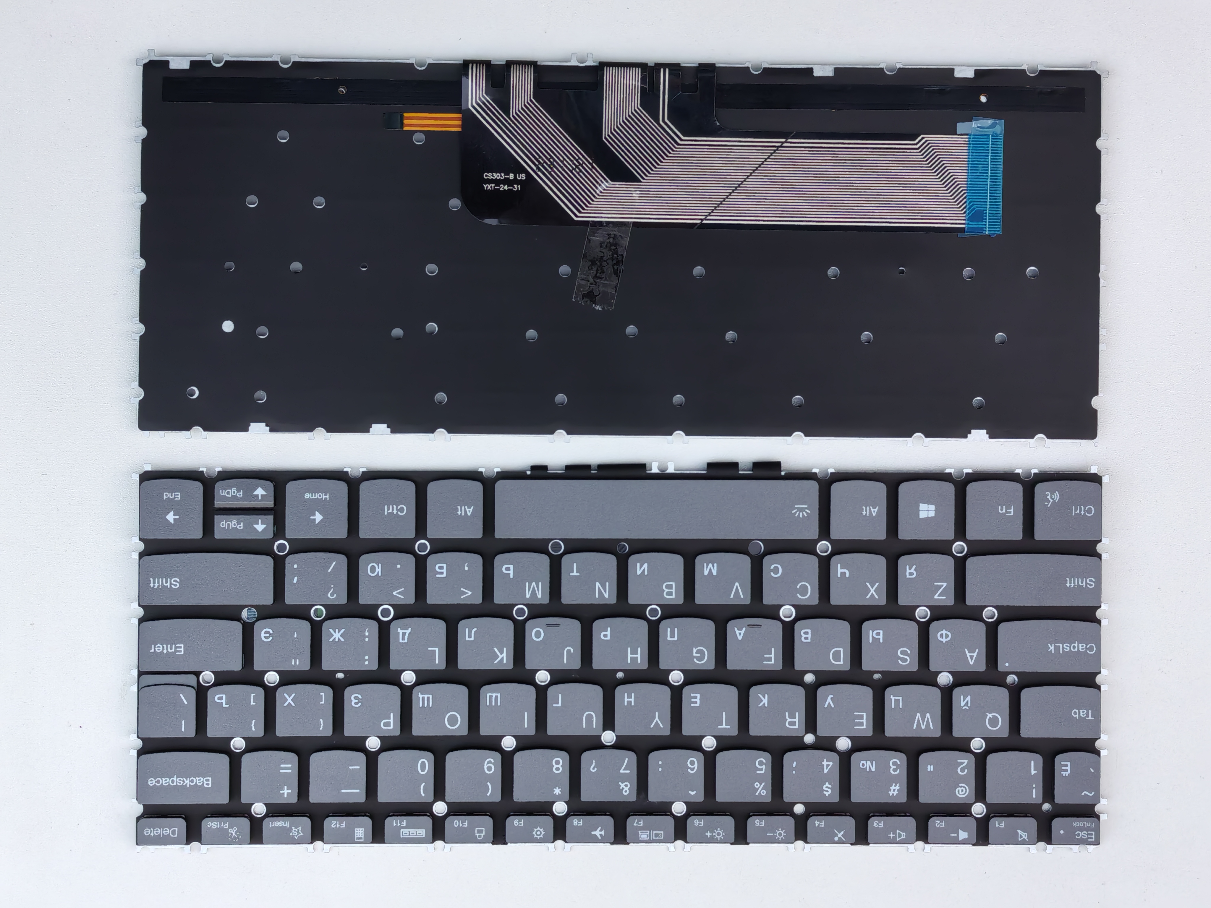 Picture of New Replacement Laptop Keyboard For LENOVO 13X 13s g2/Yoga Pro 13S ITL 2021 Grey Backlit (OEM) RU Layout
